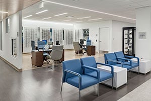 Optical shop and waiting room