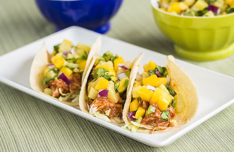 Hawaiian BBQ Chicken Tacos