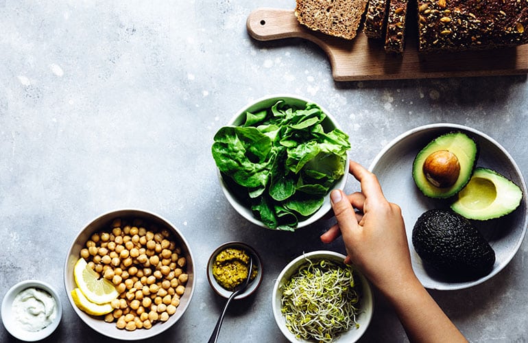 chickpea and spinach salad