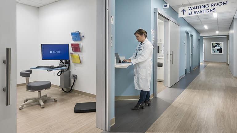 Hallway outside of exam room