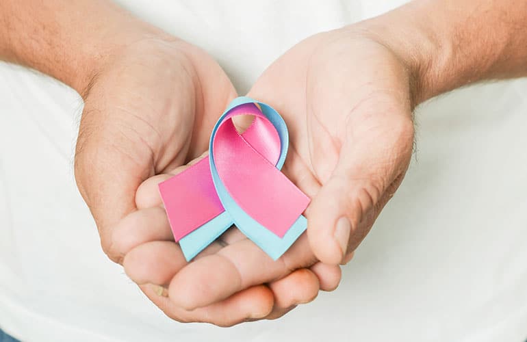 A Touch of Blue for Breast Cancer Awareness