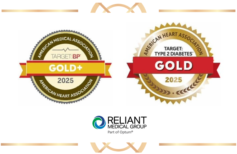 Reliant Medical Group Receives Target: BP and Type 2 Diabetes Recognition